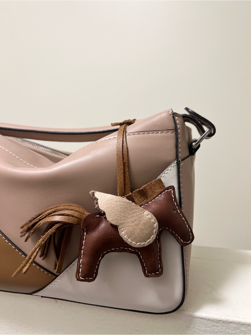 Recycled Leather Pegasus Bag Charm